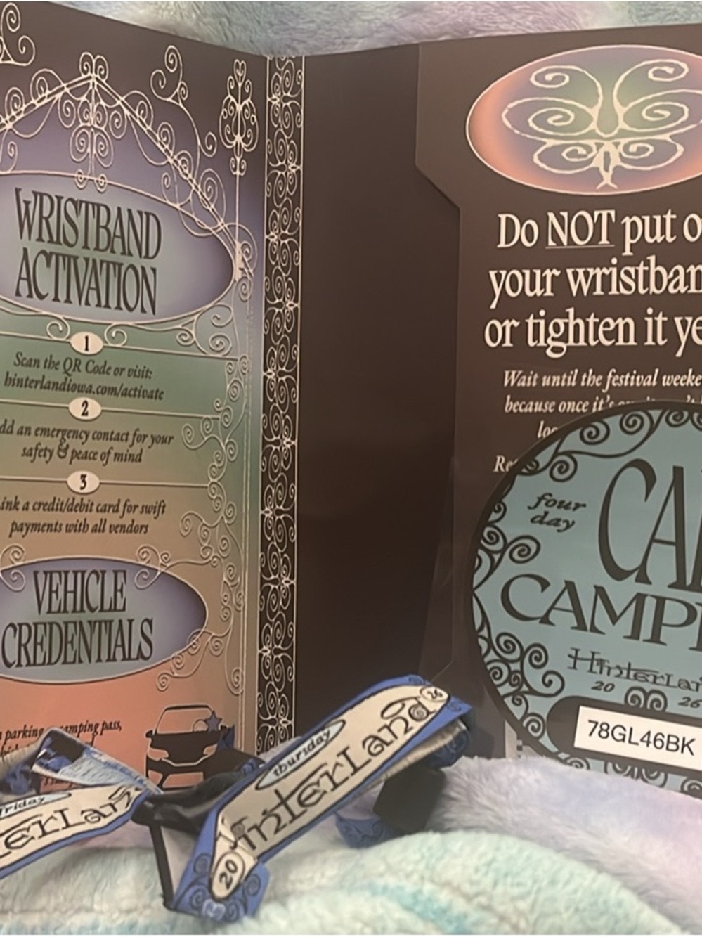 Hinterland Festival wristband for one person - Thursday and Friday plus car camp